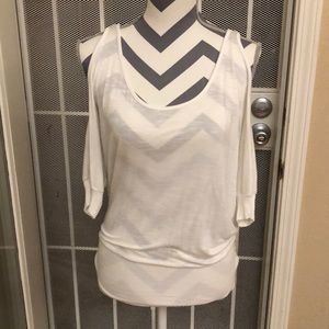 Boutique cold shoulder blouse